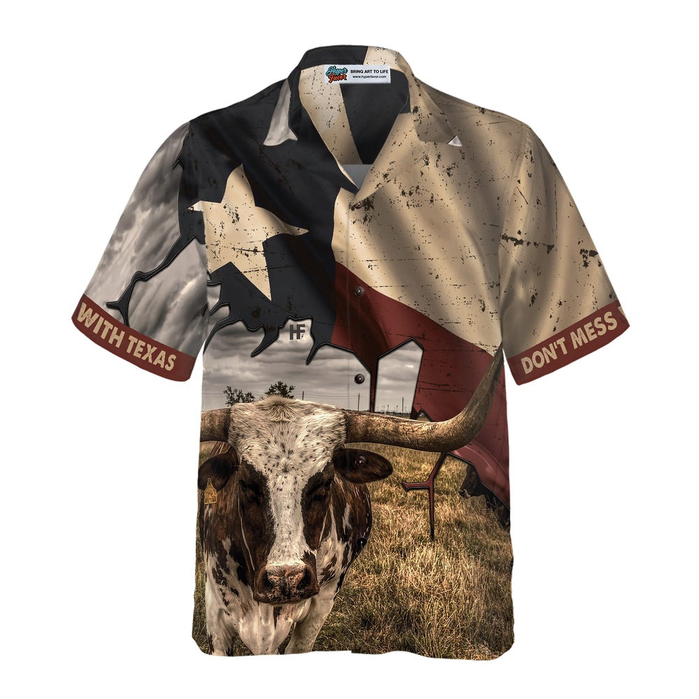 Texas Hawaiian Shirt, Texas State Map Pattern Flag Texas Hawaiian Shirt, Summer Beach Shirt