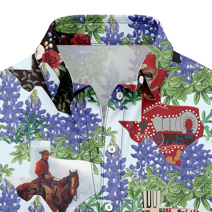 Texas Hawaiian Shirt, Texas Things Bluebonnet Hawaiian Shirt, Summer Beach Shirt