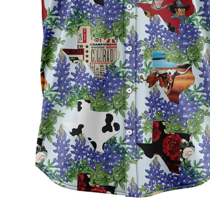 Texas Hawaiian Shirt, Texas Things Bluebonnet Hawaiian Shirt, Summer Beach Shirt