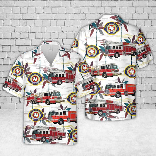 Texas Hawaiian Shirt, Texas Wichita Falls Fire Department Hawaiian Shirt, Hawaiian Firefighter Shirts