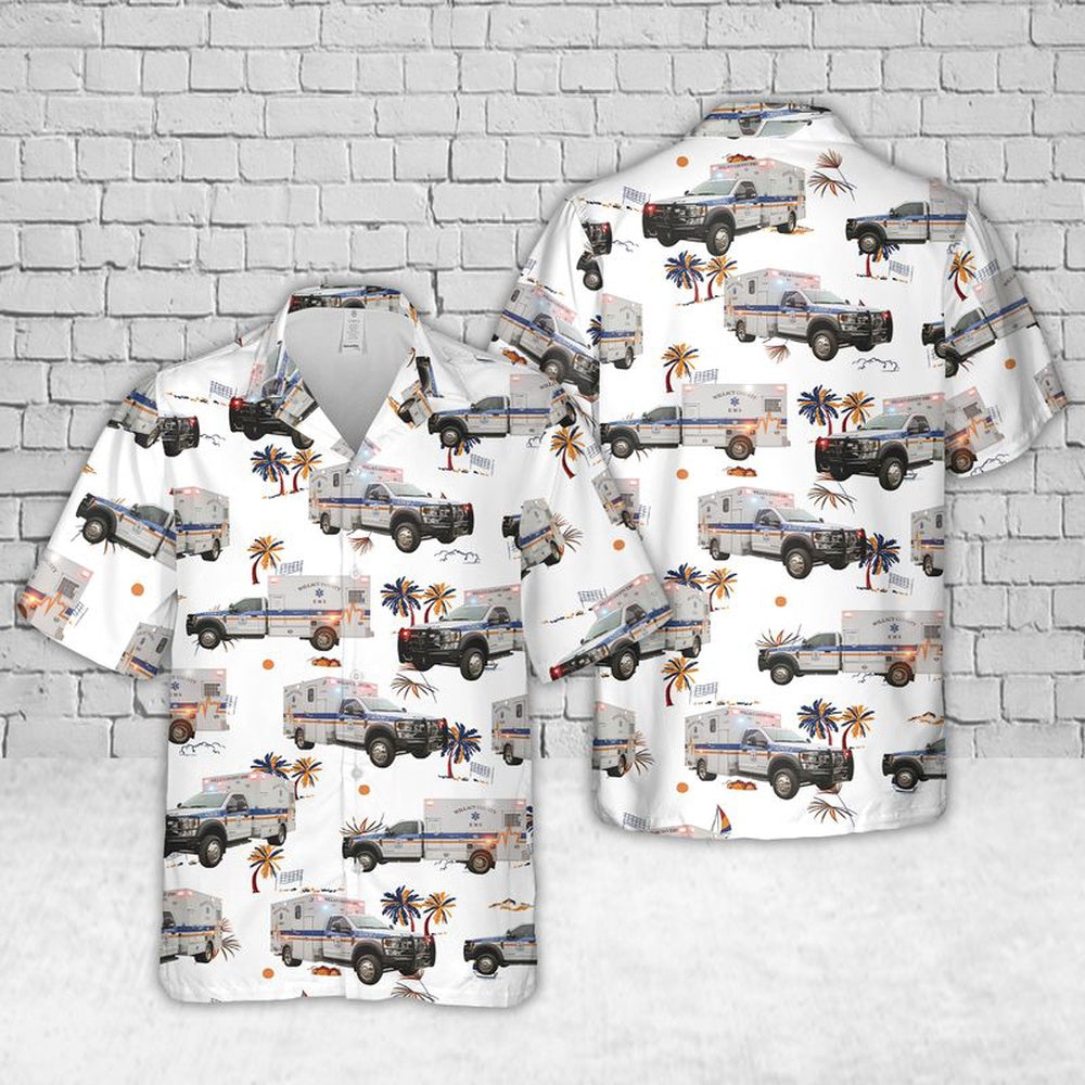 Texas Hawaiian Shirt, Texas Willacy County EMS Hawaiian Shirt, EMS Hawaiian Shirt