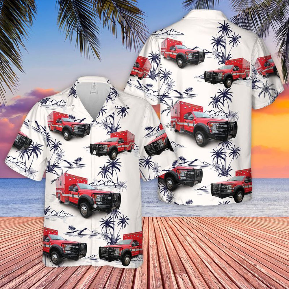 Texas Hawaiian Shirt, Texas Wilson County ESD #3 EMS Hawaiian Shirt, EMS Hawaiian Shirt