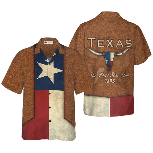 Texas Hawaiian Shirt, The Lone Star State Cowboy Style Texas Hawaiian Shirt, Summer Beach Shirt