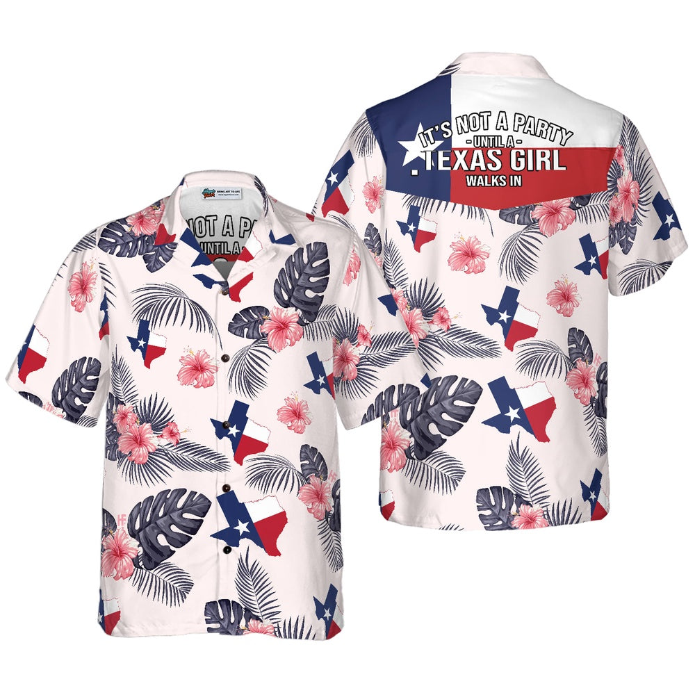 Texas Hawaiian Shirt, Tropical Texas Hawaiian Shirt, Summer Beach Shirt
