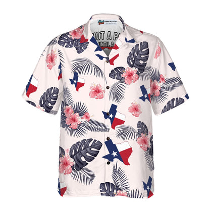 Texas Hawaiian Shirt, Tropical Texas Hawaiian Shirt, Summer Beach Shirt