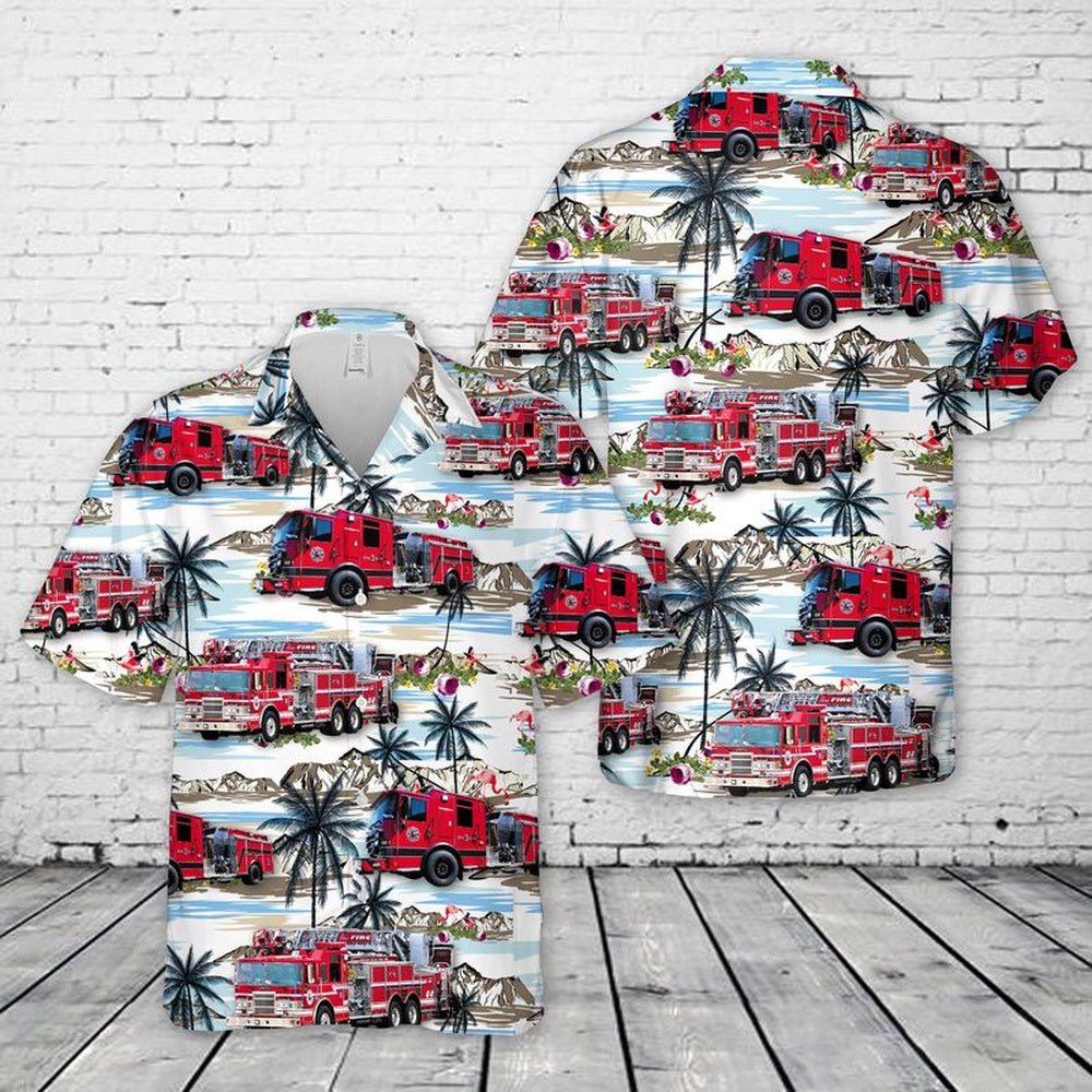 Texas Hawaiian Shirt, US Texas Killeen Fire Department Hawaiian Shirt, Hawaiian Firefighter Shirts