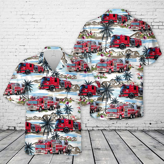Texas Hawaiian Shirt, US Texas Killeen Fire Department Hawaiian Shirt, Hawaiian Firefighter Shirts