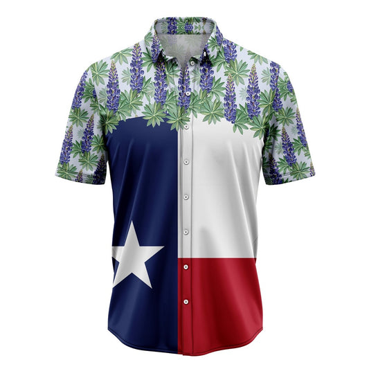 Texas Hawaiian Shirts, Texas Bluebonnet Flag Hawaiian Shirt, Summer Beach Shirt
