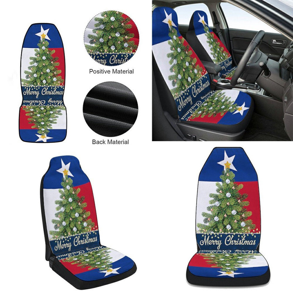 Texas Merry Christmas Cars Seat Cover, Christmas Car Seat Covers, Car Decor Gift
