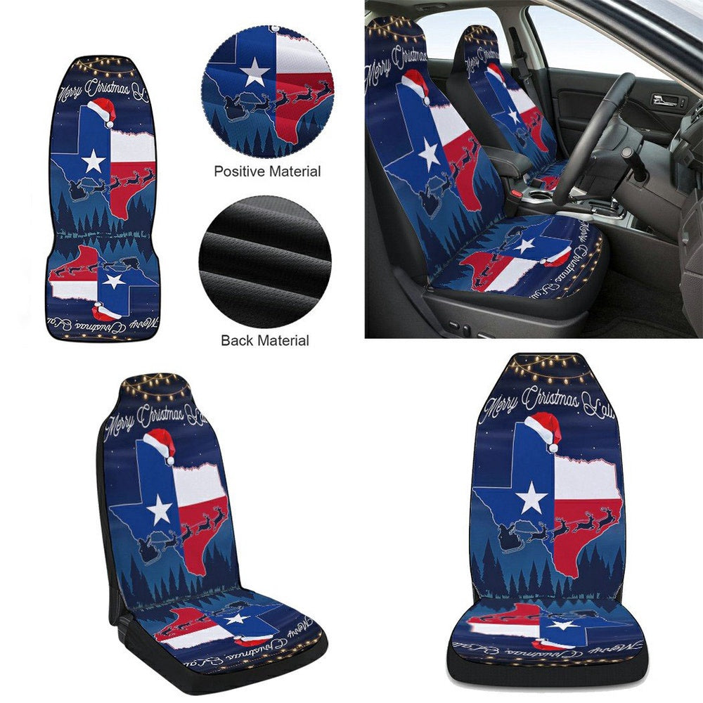 Texas Merry Christmas You all Cars Seat Cover, Christmas Car Seat Covers, Car Decor Gift