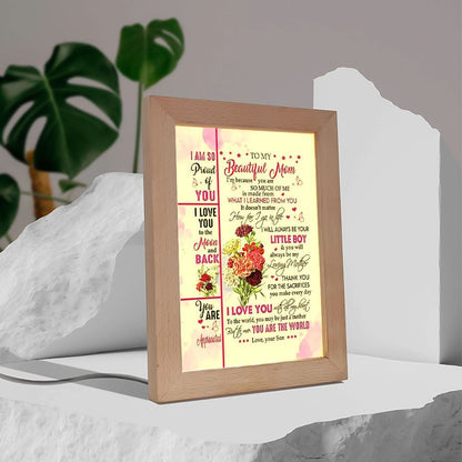 Thank You For All The Sacrifices Frame Lamp, Mother's Day Night Light, Best Mom Ever, Gift For Mom