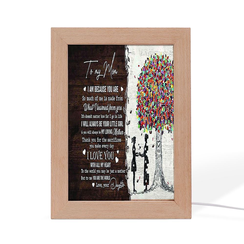 Thank You For The Sacrifices You Make Everyday Mom Frame Lamp, Mother's Day Night Light, Best Mom Ever, Gift For Mom