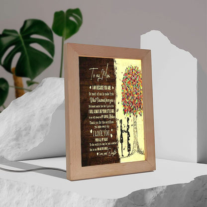 Thank You For The Sacrifices You Make Everyday Mom Frame Lamp, Mother's Day Night Light, Best Mom Ever, Gift For Mom