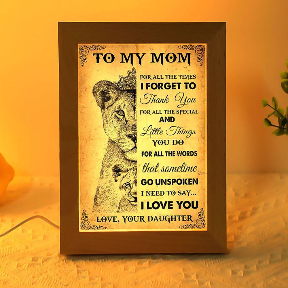 Thank You Mom Frame Lamp, Mother's Day Night Light, Best Mom Ever, Gift For Mom