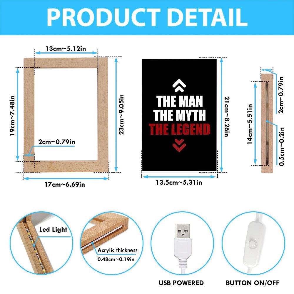 The Man Frame Lamp, Mother's Day Night Light, Best Mom Ever, Gift For Mom