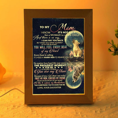 The Proundest Moment For Me Frame Lamp, Mother's Day Night Light, Best Mom Ever, Gift For Mom