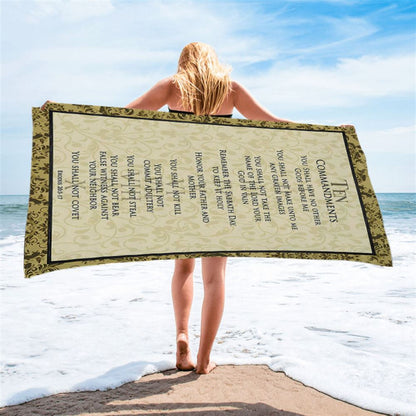 The Ten Commandments Beach Towel - Girls Beach Towel Kids Bedroom Decor Kids Beach Towel