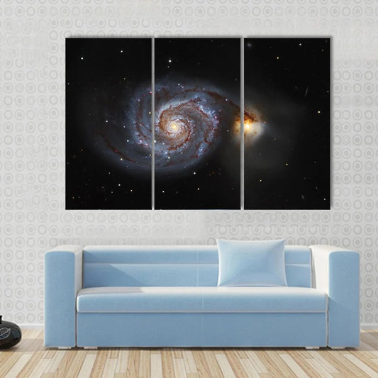 The Whirlpool Galaxy Canvas Wall Art Decor