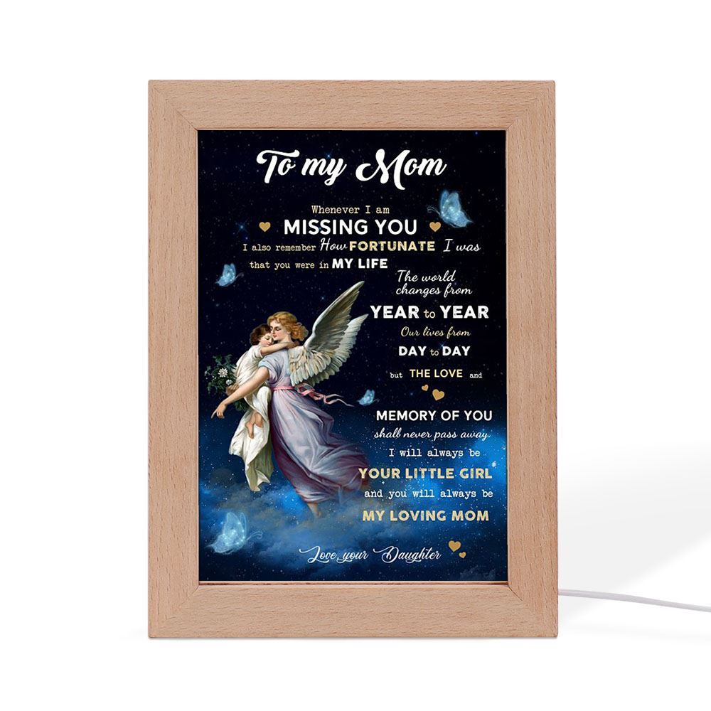 The World Changes From Year To Year Frame Lamp, Mother's Day Night Light, Best Mom Ever, Gift For Mom