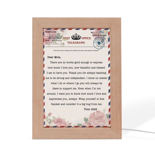 There Are No Words Good Enough Frame Lamp, Mother's Day Night Light, Best Mom Ever, Gift For Mom