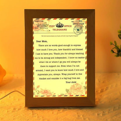 There Are No Words Good Enough Frame Lamp, Mother's Day Night Light, Best Mom Ever, Gift For Mom