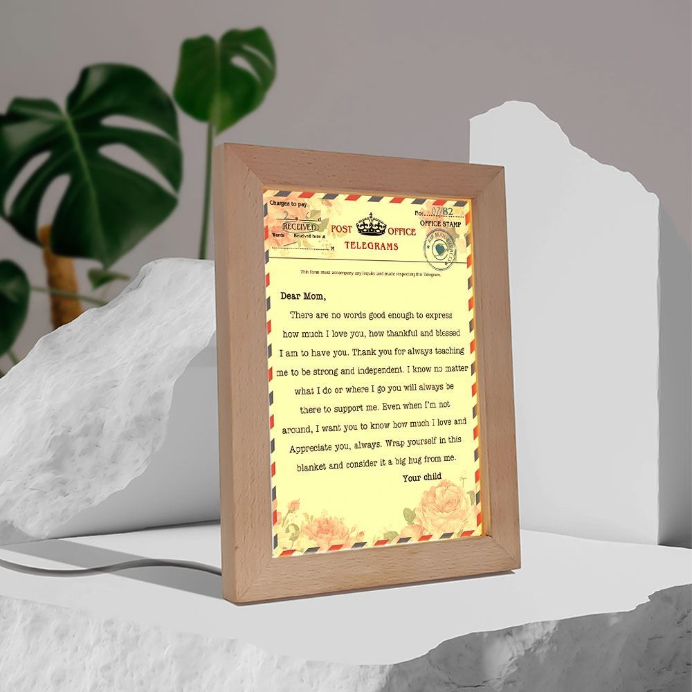 There Are No Words Good Enough Frame Lamp, Mother's Day Night Light, Best Mom Ever, Gift For Mom