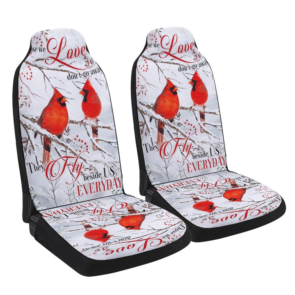 Those We Love Don it Go Away Christmas Cardinal Cars Seat Cover, Christmas Car Seat Covers, Car Decor Gift