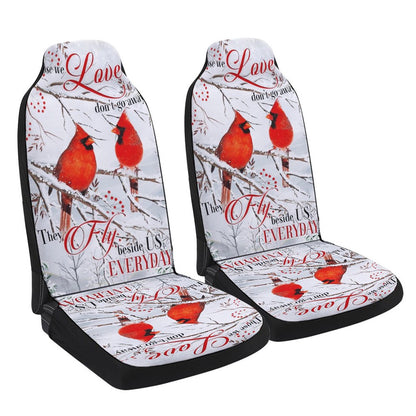 Those We Love Don it Go Away Christmas Cardinal Cars Seat Cover, Christmas Car Seat Covers, Car Decor Gift