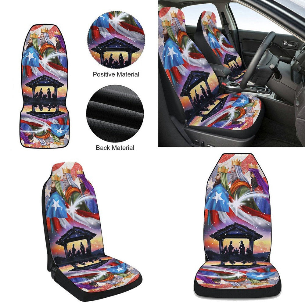 Three Kings Three Wise Men Nativity Of Jesus Puerto Rico Christmas Cars Seat Cover, Christmas Car Seat Covers, Car Decor Gift