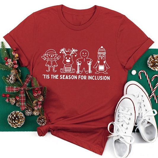 Tis The Season For Inclusion T Shirt, Merry T Shirt, Unisex Christmas Shirts