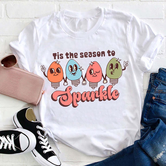 Tis The Season To Be Sparkle T Shirt, Merry T Shirt, Unisex Christmas Shirts