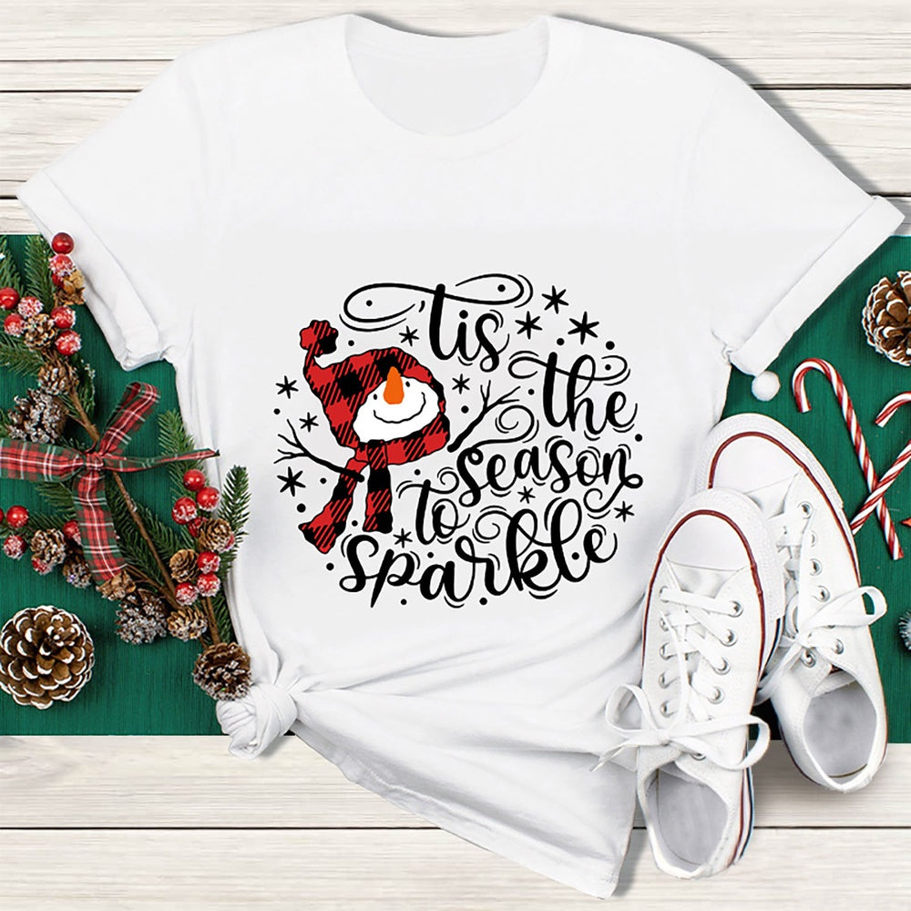 Tis The Season To Sparkle T Shirt, Merry T Shirt, Unisex Christmas Shirts
