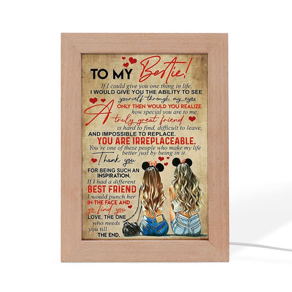To My Bestie Best Friend Frame Lamp, Mother's Day Night Light, Best Mom Ever, Gift For Mom