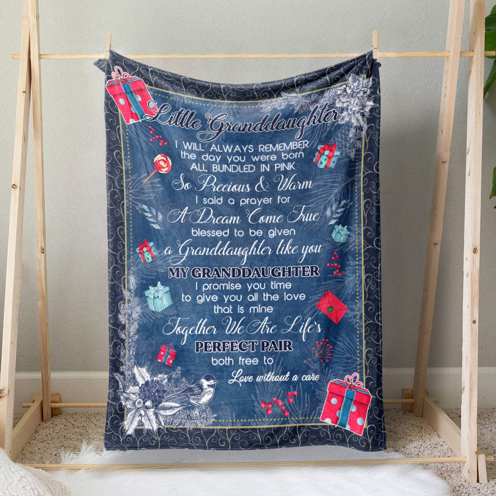 To My Little Granddaughter Christmas Blanket, You'Re So Precious And Warm Blanket From Grandma Blanket, Christmas Blanket