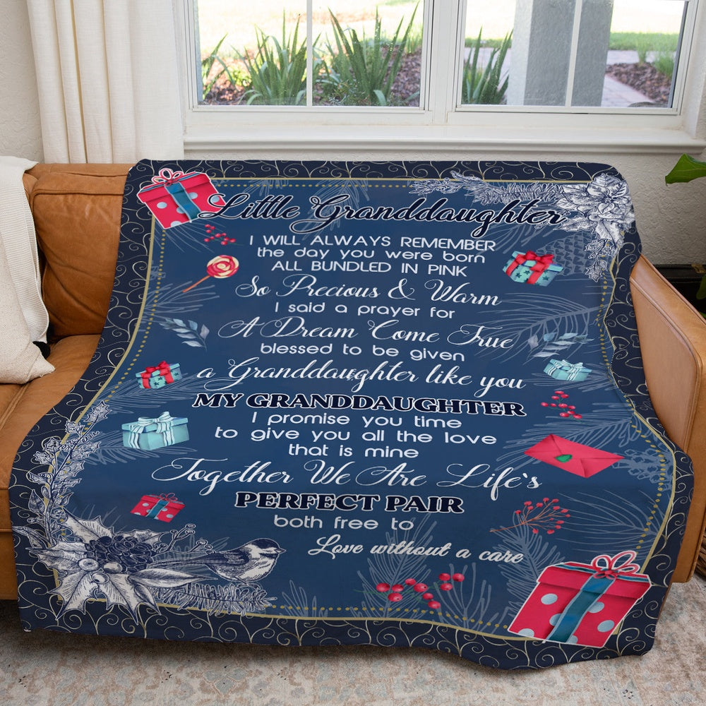 To My Little Granddaughter Christmas Blanket, You'Re So Precious And Warm Blanket From Grandma Blanket, Christmas Blanket