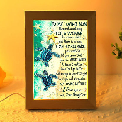 To My Loving Mom Mother's Day Frame Lamp, Mother's Day Night Light, Best Mom Ever, Gift For Mom