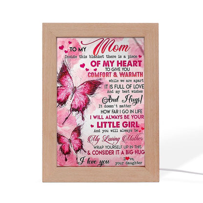 To My Mom Butterfly Mother's Day Frame Lamp, Mother's Day Night Light, Best Mom Ever, Gift For Mom