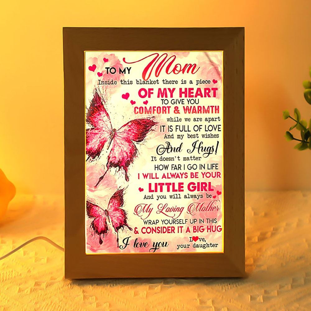 To My Mom Butterfly Mother's Day Frame Lamp, Mother's Day Night Light, Best Mom Ever, Gift For Mom