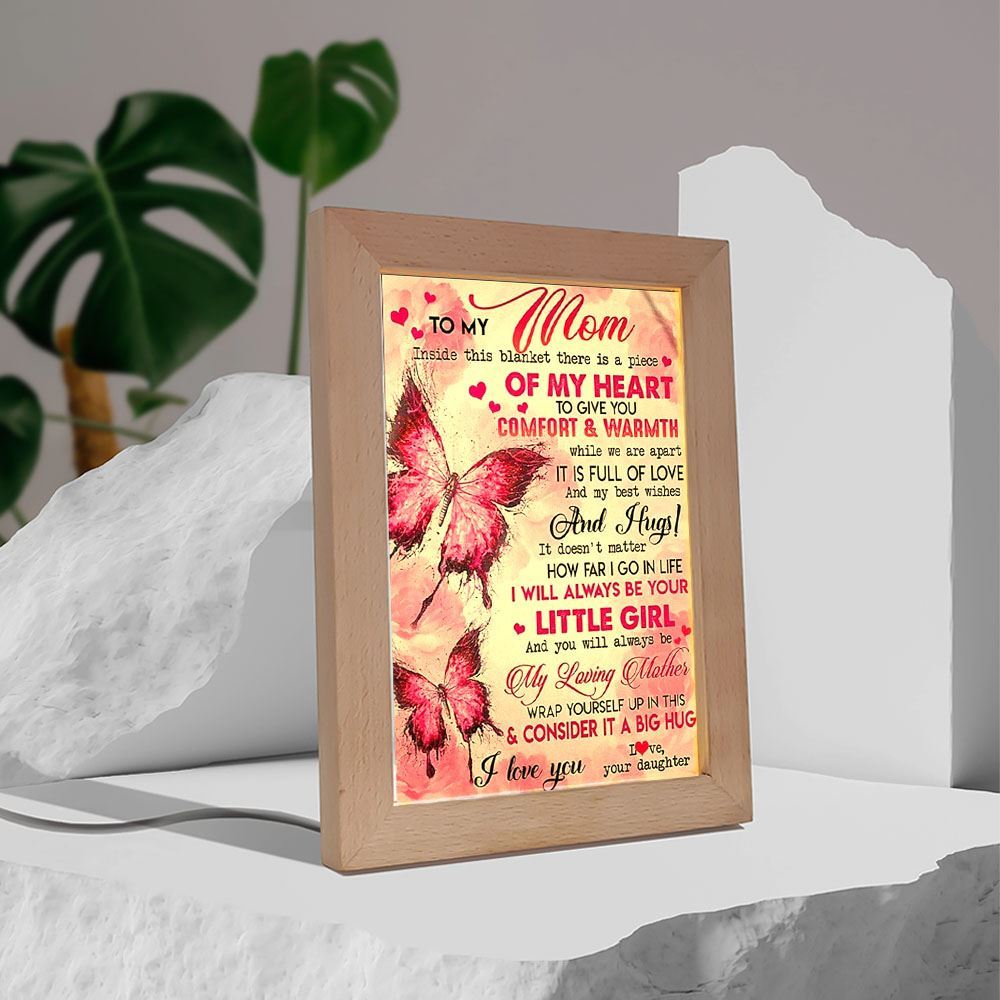To My Mom Butterfly Mother's Day Frame Lamp, Mother's Day Night Light, Best Mom Ever, Gift For Mom