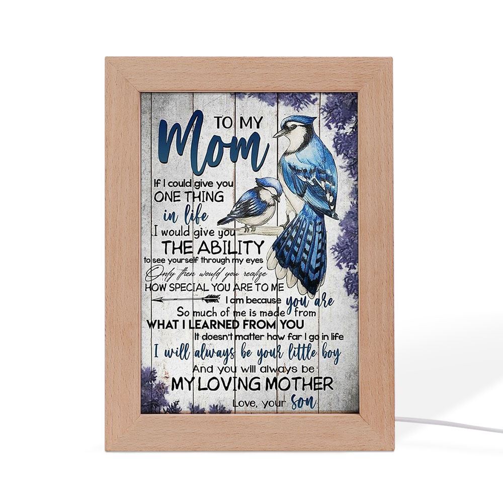 To My Mom I Know It's Not Easy Mother's Day Frame Lamp, Mother's Day Night Light, Best Mom Ever, Gift For Mom