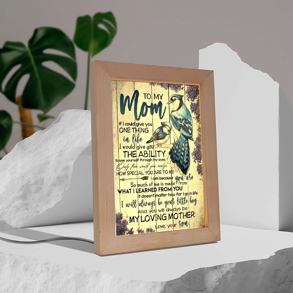 To My Mom I Know It's Not Easy Mother's Day Frame Lamp, Mother's Day Night Light, Best Mom Ever, Gift For Mom