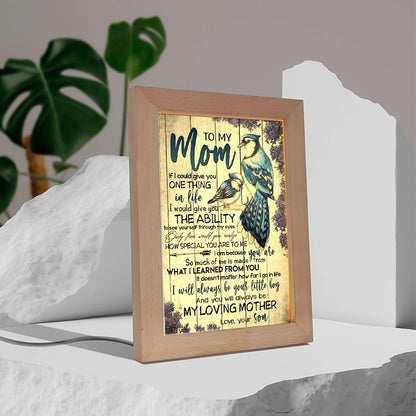To My Mom I Know It's Not Easy Mother's Day Frame Lamp, Mother's Day Night Light, Best Mom Ever, Gift For Mom
