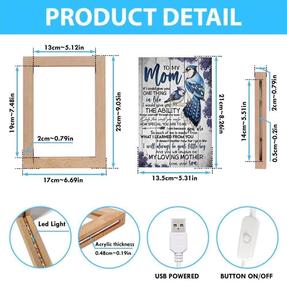 To My Mom I Know It's Not Easy Mother's Day Frame Lamp, Mother's Day Night Light, Best Mom Ever, Gift For Mom