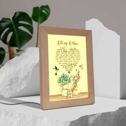 To My Mom I Love You Frame Lamp, Mother's Day Night Light, Best Mom Ever, Gift For Mom