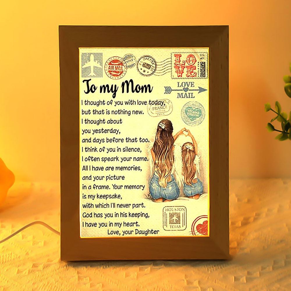 To My Mom I Thought Of You Mother's Day Frame Lamp, Mother's Day Night Light, Best Mom Ever, Gift For Mom