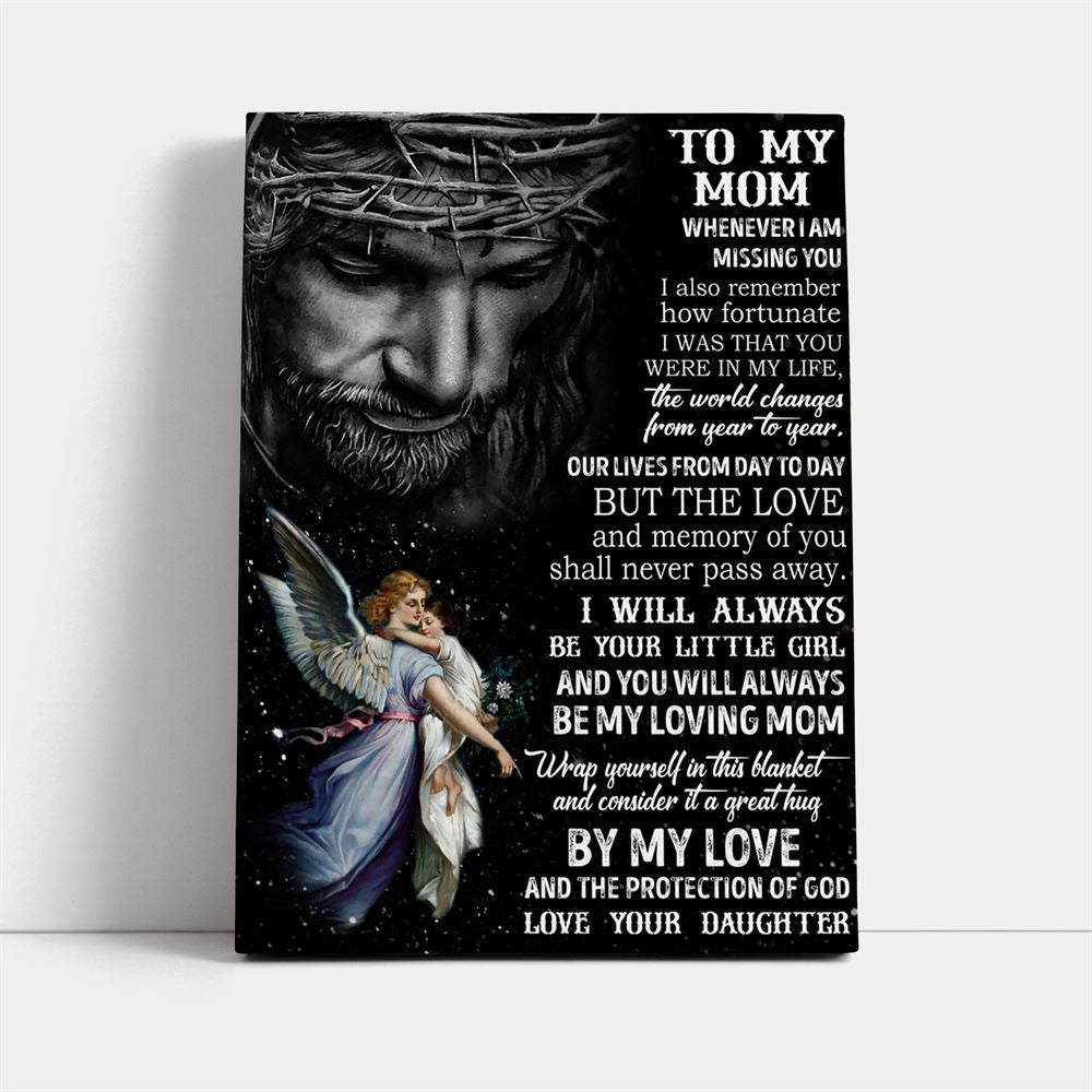 To My Mom Iam Missing You Canvas, Mother's Day Canvas Art, Gift For Mom, Birthday Gift, Mother's Day Wall Art