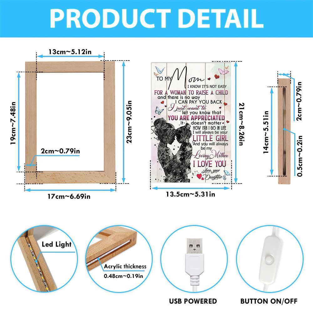 To My Mom If I Could Give You One Thing Mother's Day Frame Lamp, Mother's Day Night Light, Best Mom Ever, Gift For Mom