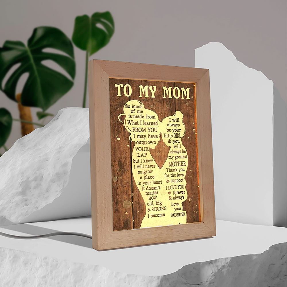 To My Mom Love From Daughter Mother's Day Frame Lamp, Mother's Day Night Light, Best Mom Ever, Gift For Mom