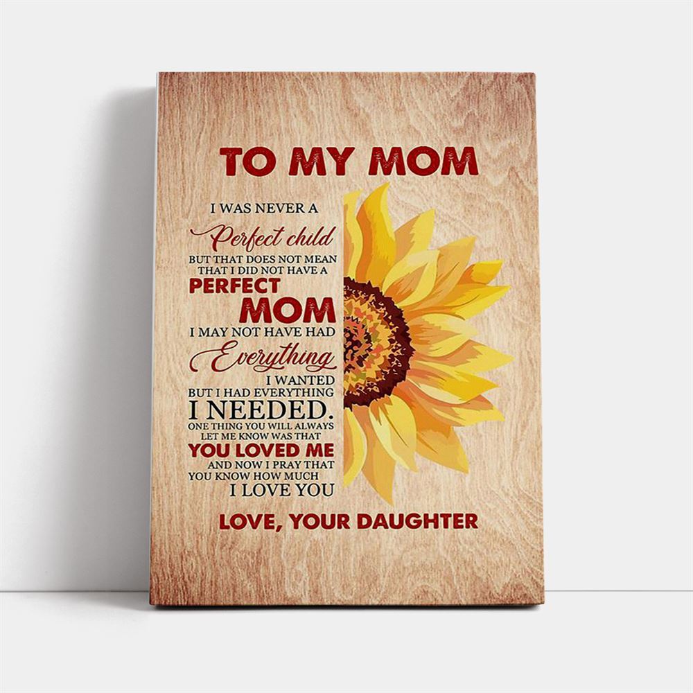 To My Mom You Know How Much I Love You Canvas, Mother's Day Canvas Art, Gift For Mom, Birthday Gift, Mother's Day Wall Art
