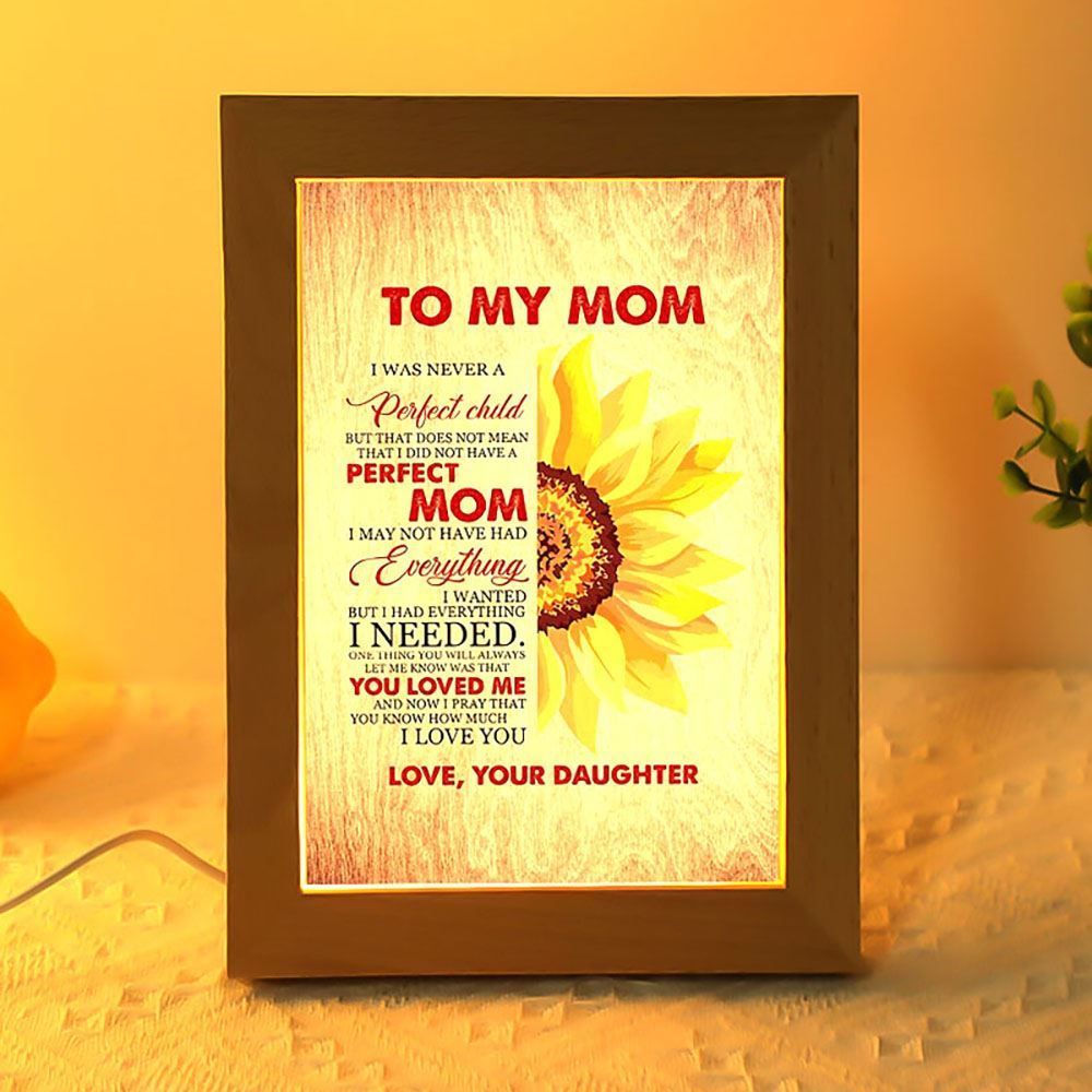 To My Mom You Know How Much I Love You Frame Lamp, Mother's Day Night Light, Best Mom Ever, Gift For Mom